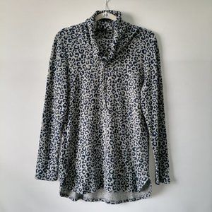 Market&Spruce Womens Gray Long Sleeve Cameron Cowl Neck Brushed Knit Top Size M